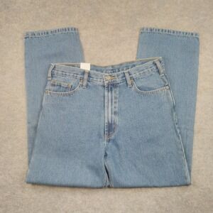 Full Blue Jeans Mens 34x30 Straight Relaxed Denim Pants Work Heavy‎ Zip 5 Pocket